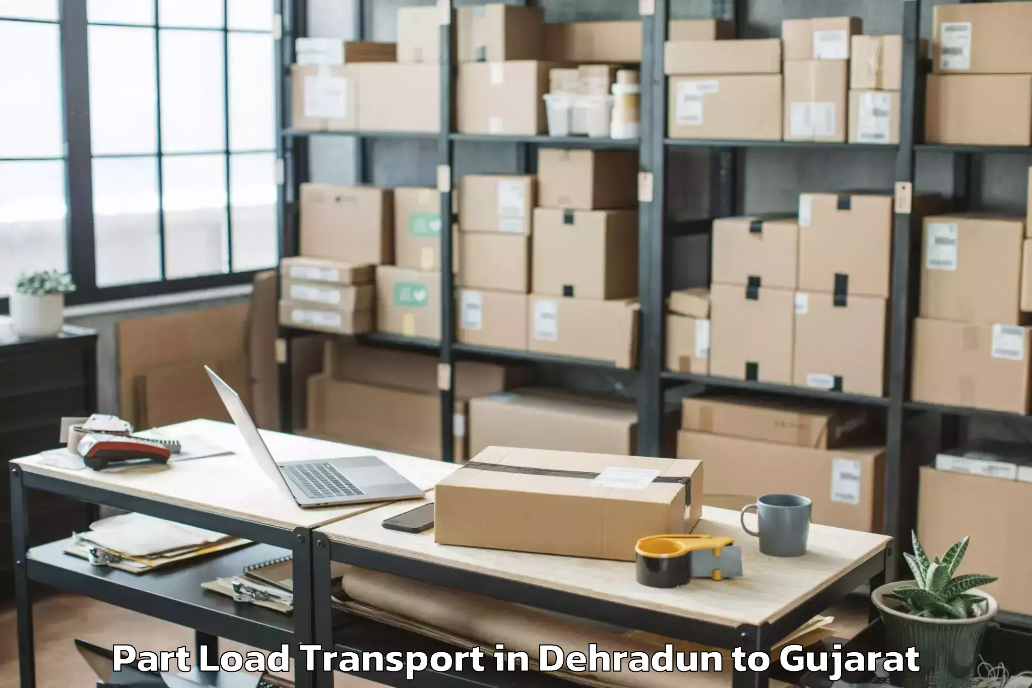 Trusted Dehradun to Patan Part Load Transport